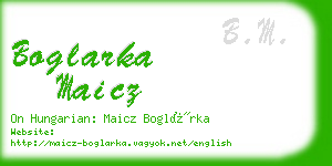 boglarka maicz business card